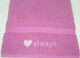 embroidered towel sample