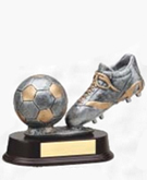 Resin Trophy - Soccer Ball and Shoe