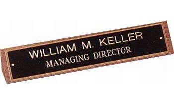 desk nameplate